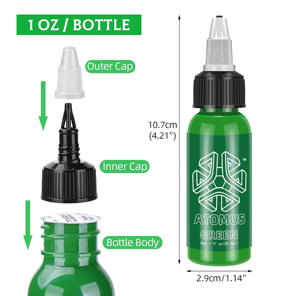 Tattoo Ink 5 Colors 1oz 30ml Tattoo Supply Black Pigment Natural Plant Tattoo Ink Pigment Permanent Makeup Tattoos