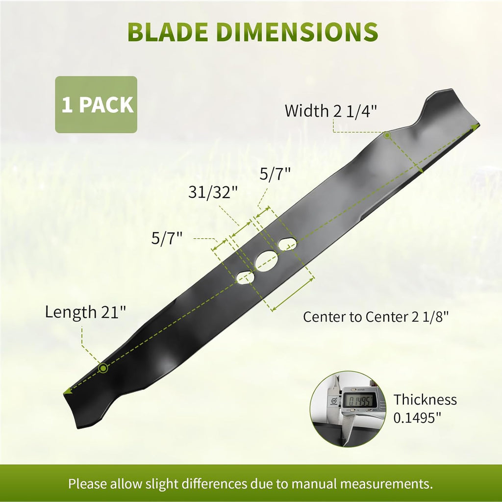 Replacement 2105200317A 21" Mower Blades, Compatible with HyperTough Murray Blackmax MNA152701 MNA 152901 MNA 152903