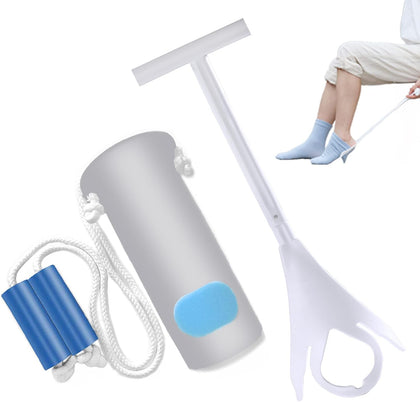 Sock Aid Kit, Sock Puller Aid Easy On and Off, Sock Assistant Device No Bending, Sock Aids for Putting On Socks and