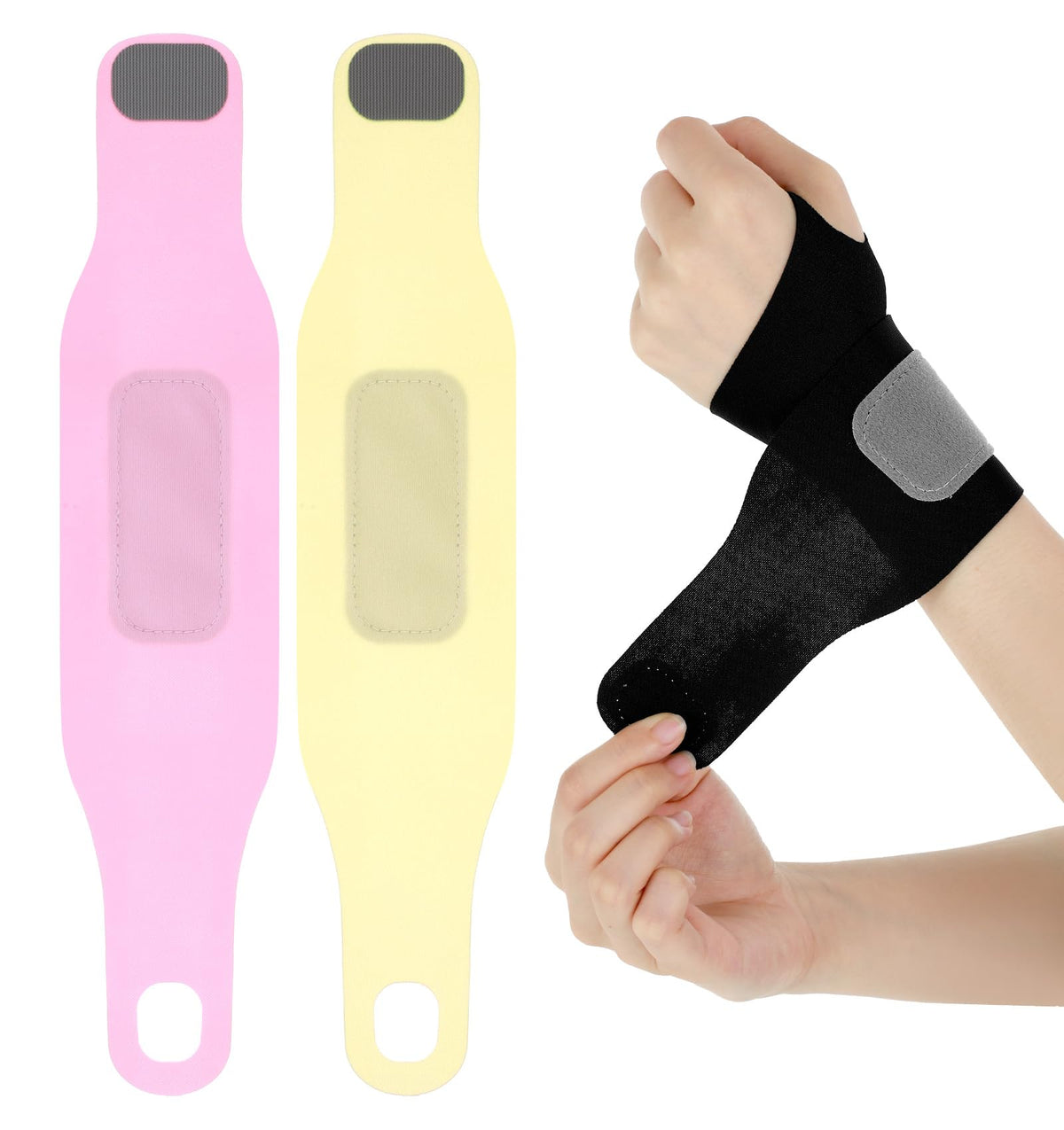 3Pcs Crochet Wrist Support, Elastic Soft Wrist Brace