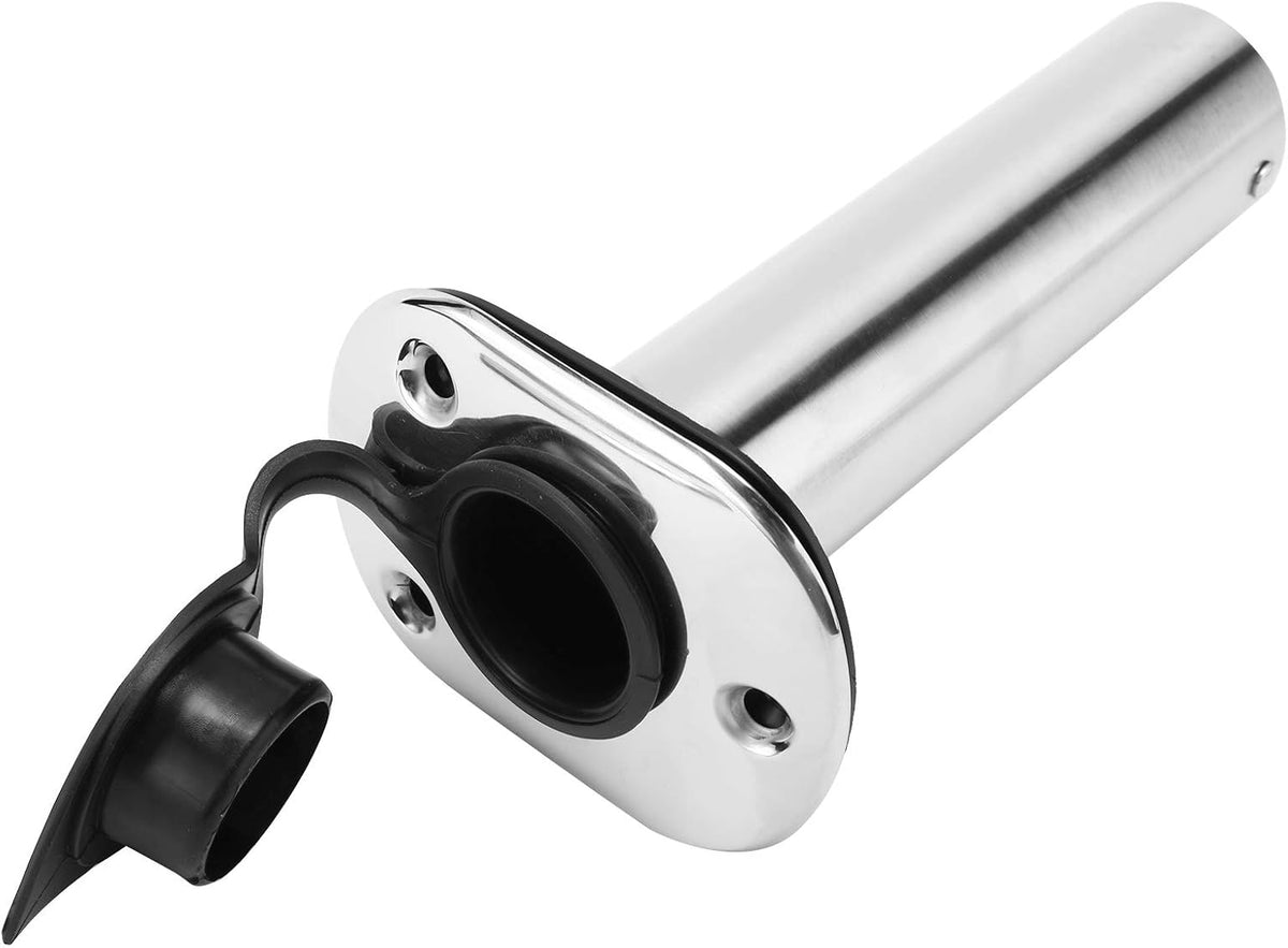 YaeMarine 4Pcs Stainless Steel Rod Holders with Rubber Cap, Liner, Gasket