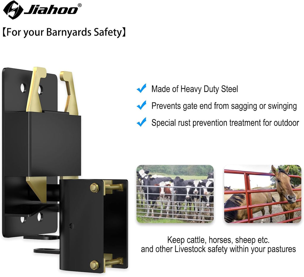2 Way Farm Gate Latch, Heavy Duty Gate Latches for Metal Tube Gates