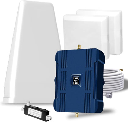 Cell Phone Booster for Home & Multi-Room,Up to 7,000 sq ft,Cell Phone Signal Booster for Band 5/12/13/17,Boost 5G 4G