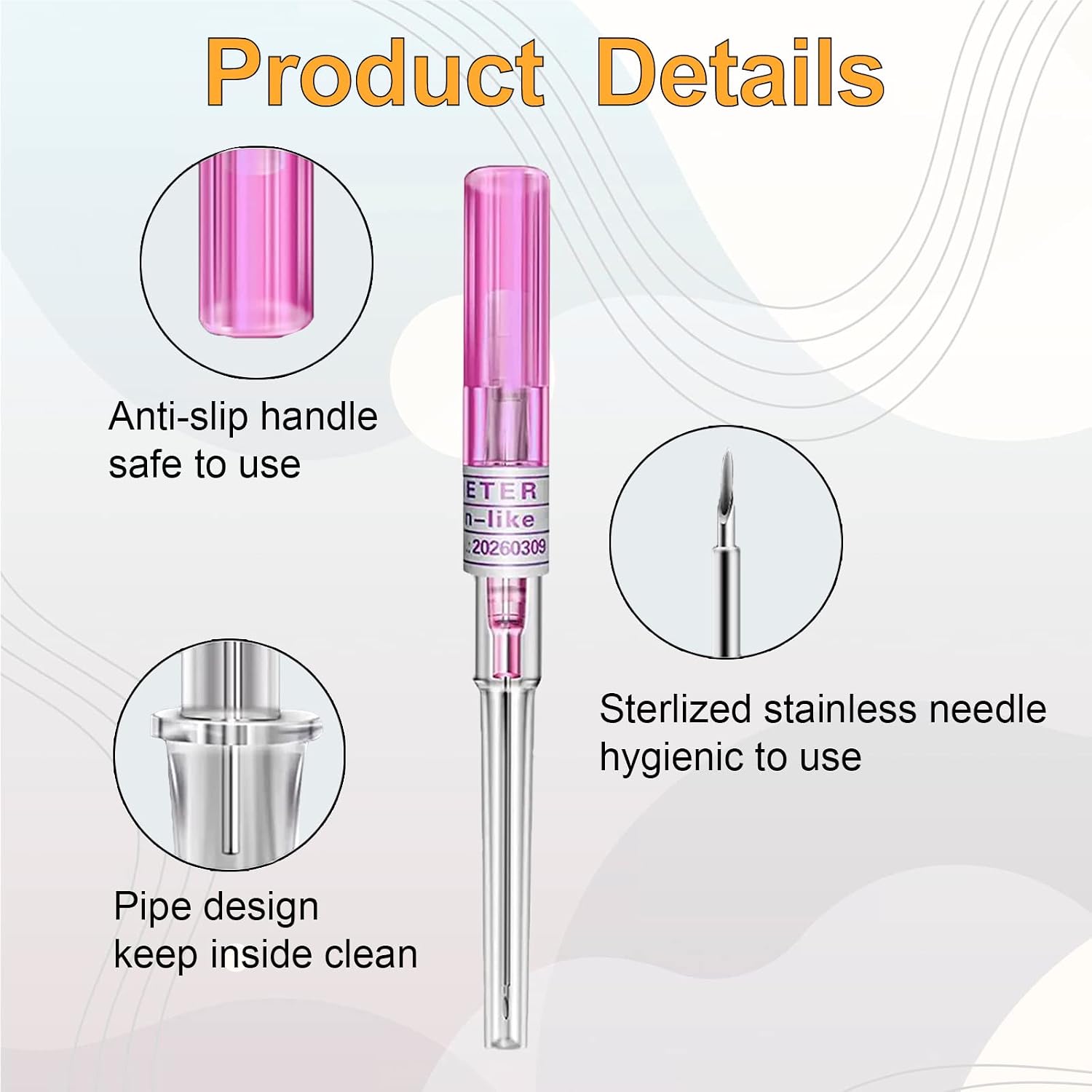 Catheter Piercing Needles 10PCS 20G Hollow Tubes for Body Jewelry