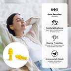 Ear Plugs for Sleeping - 10 Pairs Reusable Silicone Ear Plugs