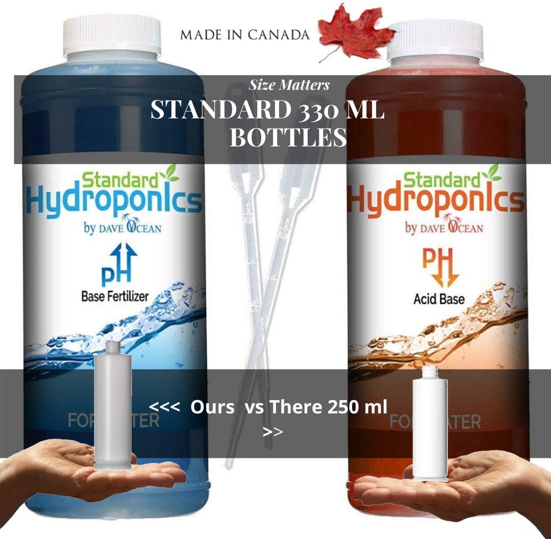 Standard Hydroponics pH Up and Down Kit - 10 Ounce Bottle pH Adjuster for Hydroponic Systems, Coco Coir Even Soil.