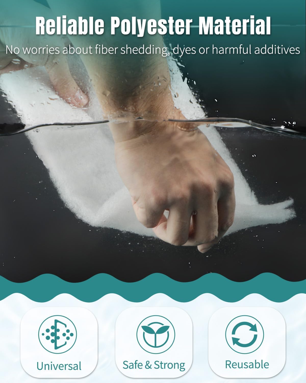 79 x 12 Inch White Cuttable Aquarium Filter Pad, 2 Inch Thick High Density Filter Media Roll for Freshwater Saltwater