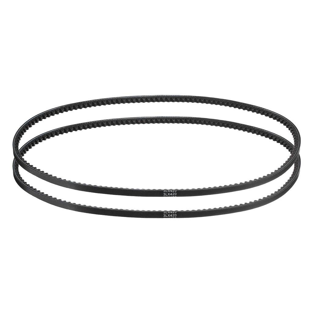 uxcell 2Pcs 3L420 Rubber V Belt, 42" Outer Circ x 0.37" Width x 0.22" Thick