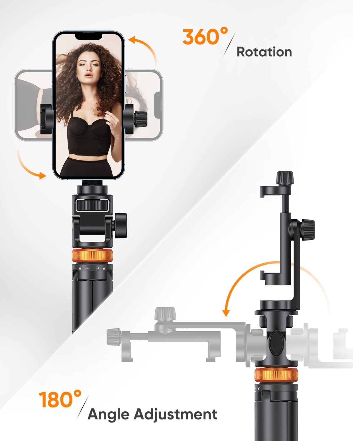 62" Phone Tripod, Tripod for iPhone & Selfie Stick with Remote | Extendable Cell Phone Stand & Ultimate Phone Holder