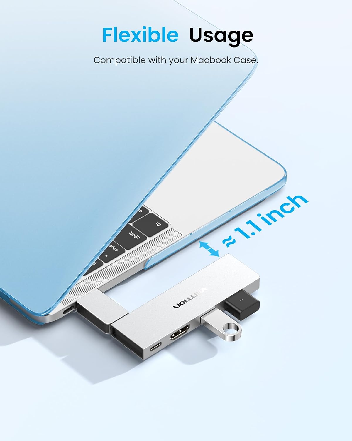 6-in-2 USB C Hub for MacBook Neo/Air/PRO, 80Gbps Detachable Magnetic 8K USB-C Dock with 4K@240Hz HDMI, 140W MAX PD