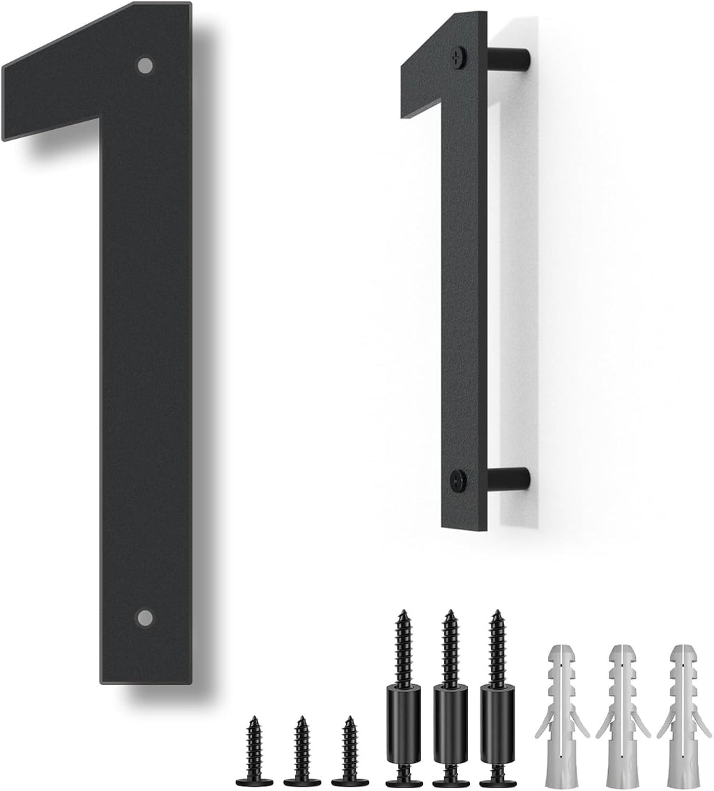 5 Inch Floating House Numbers, Metal Modern House Number for Outside | Mailbox Numbers, House Address Signs, with