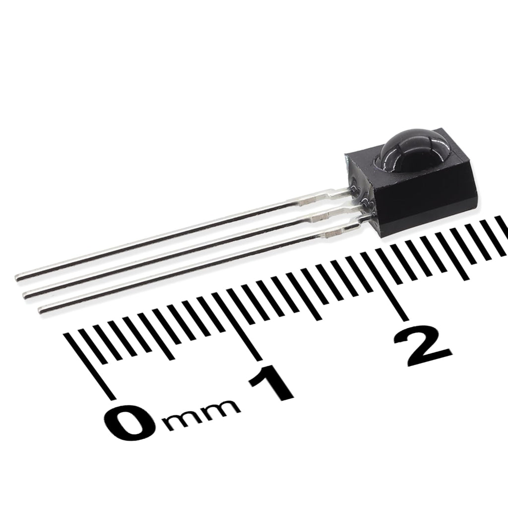 38kHz Infrared (IR) Receiver Sensor, Round Dot Long Range IR Receiver Head Compatible with CH0038K for Remote Control Projects