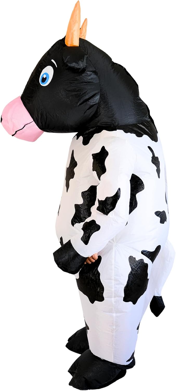 Inflatable Costume Adult, Blow Up Cow Costume for Halloween Inflatables Cosplay Party