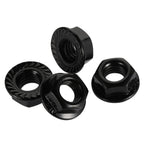 M4-0.7 Serrated Flange Hex Nuts Flanged Locknuts, 304 Stainless Steel 18-8, Black Finish, 50 PCS