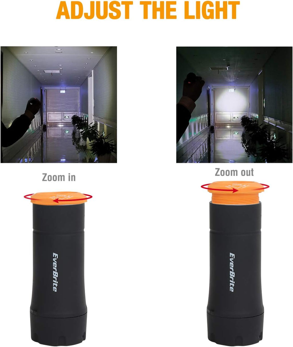 2-in-1 Mini Lanterns and Flashlights with 3 Modes, 2 Pack Portable Outdoor LED Zoomable Torches, Camping Essentials