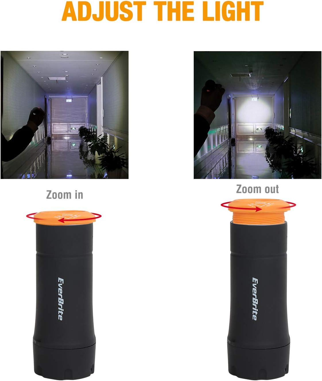 2-in-1 Mini Lanterns and Flashlights with 3 Modes, 2 Pack Portable Outdoor LED Zoomable Torches, Camping Essentials
