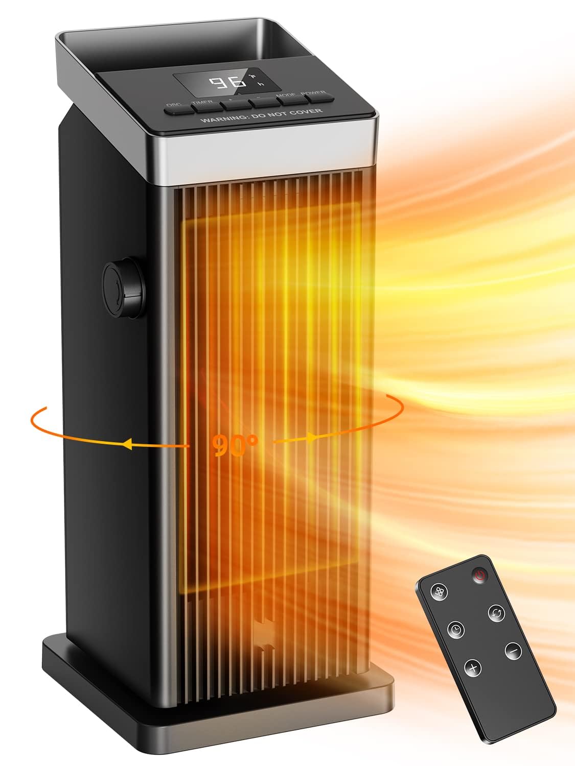 1500W Space Heater for Indoor Use, Ceramic Electric Tower Heater