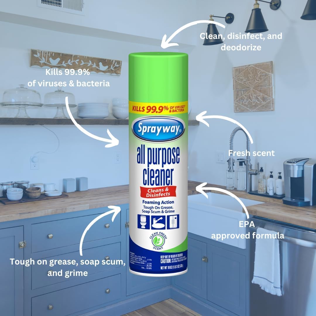 All Purpose Cleaner Foaming Spray | Fresh Scent | 19oz | 1 Pack