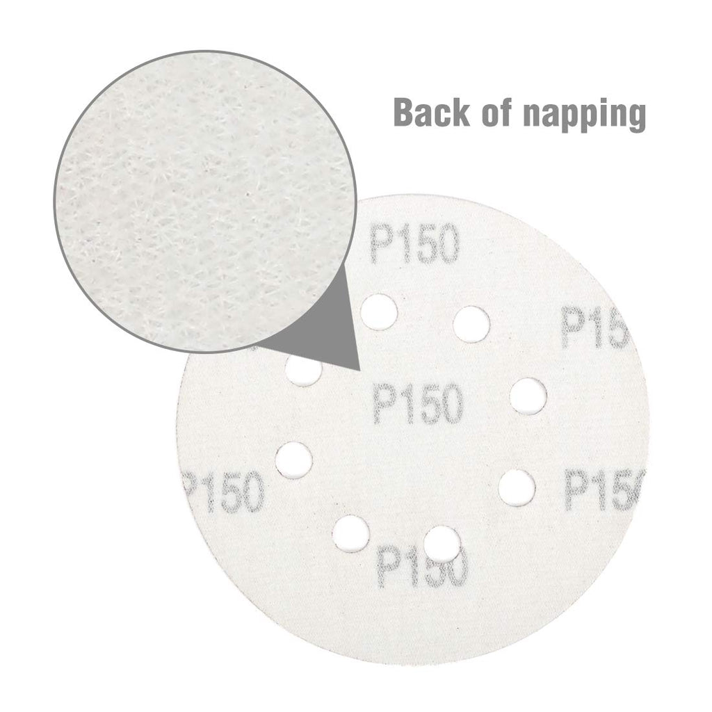 80-Piece Sanding Disc Set，5-Inch 8-Hole Hook and Loop Sanding Discs, 60, 80, 100, 120, 180, 240, 320, 400 Grits