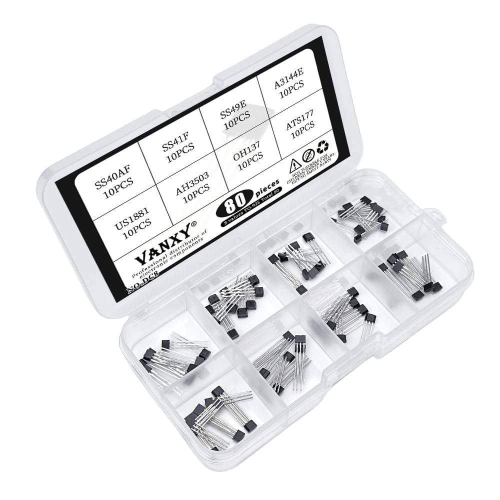 80Pcs Hall Sensor Kits SS40AF SS41F SS49E 40AF 41F 49E A3144E OH41F