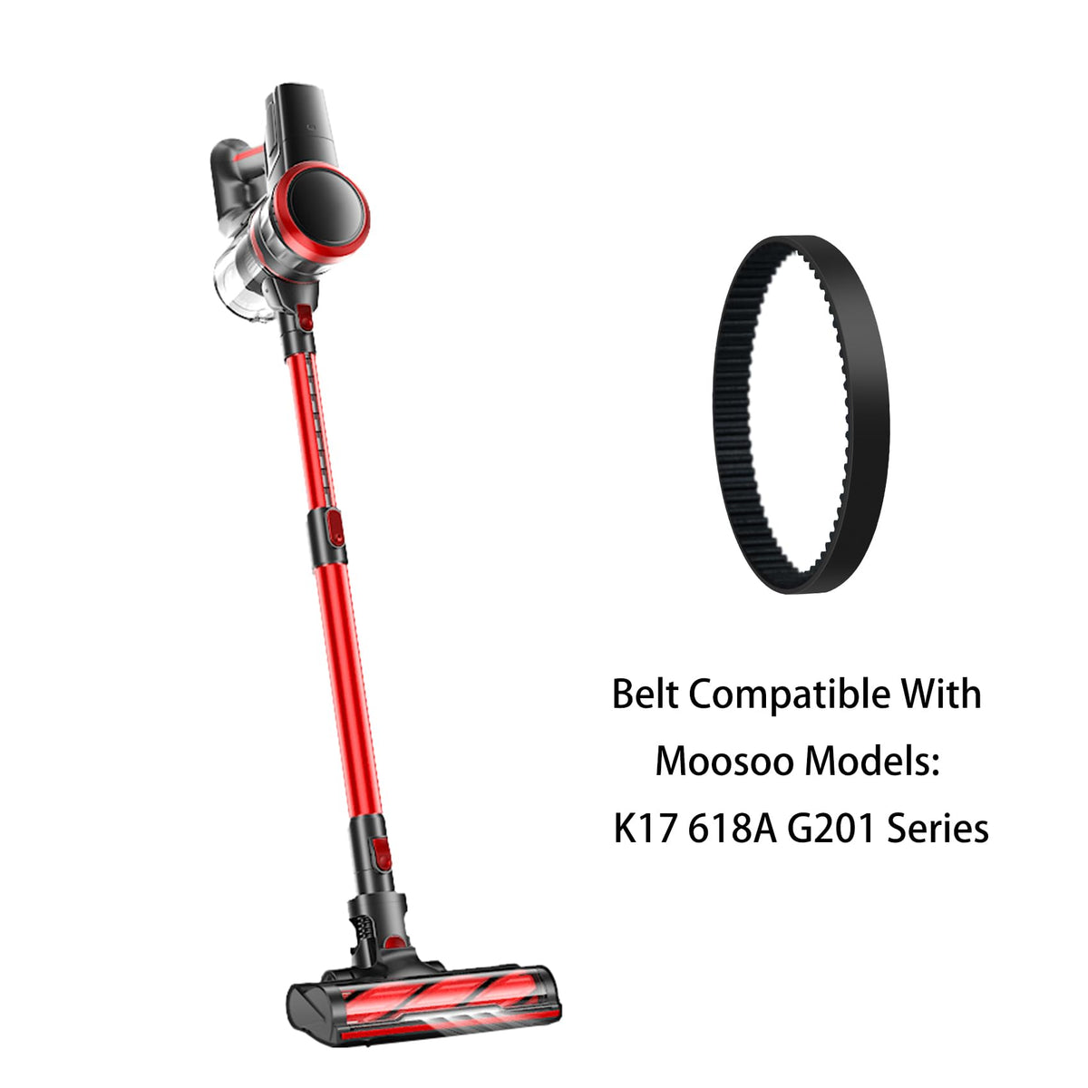 CPAI Replacement Belt Compatible with Moosoo K17 618A G201 Cordless Vacuum