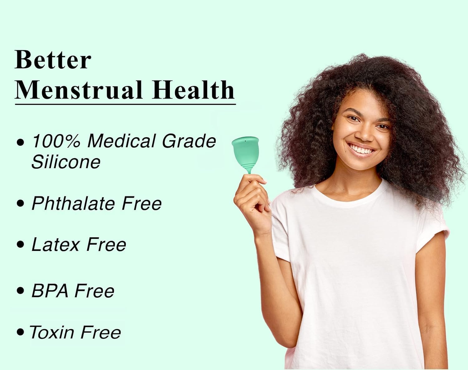 Reusable Menstrual Cup (Small) Set of 2 with Mini Box, 100% Soft Silicone, Coupe Menstruelle, Safe Period Cup, Light