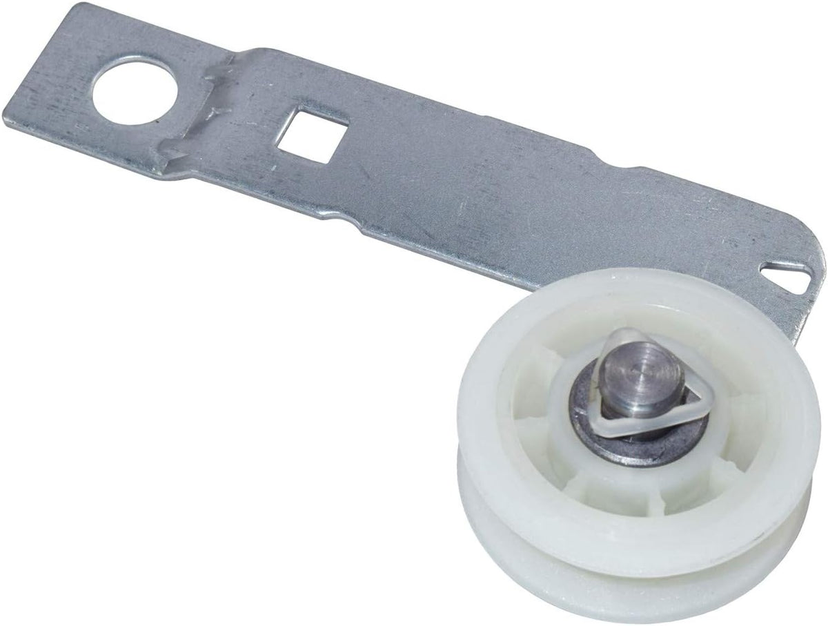 HQRP Dryer Idler Pulley with Bracket Assembly Replacement for Maytag 3LMEDC100YW0 3LMEDC100YW1 MEDE400XR0 MEDE400XW0 MGDE300VF2 MGDE300VF3 YMED9000YR0 YMED9000YR1