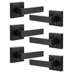 6 Pack Heavy Duty Black Dummy Door Handles Single Side Door Lever for Closet French Door, No-Functioning Pull Only