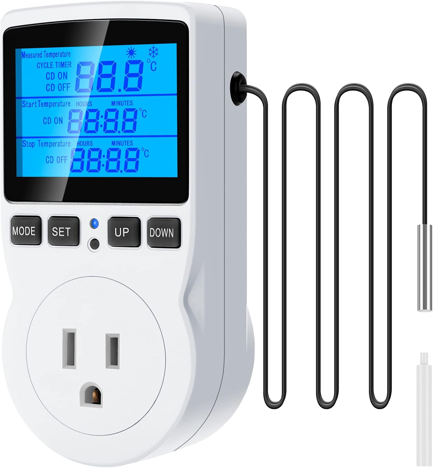 Digital Temperature Controller Thermostat Timer - Reptile Thermostat Controller Day Night Timer 1800W 120V 15A