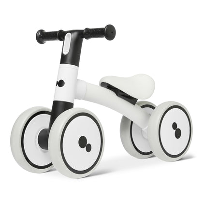 Balance Bike, 4-Wheel Toddler Bike for Ages 12-24 Months, Sturdy Frame, Scratch Resistant Wheels, Comfortable Seat