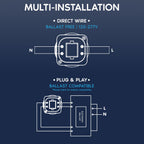 Universal Horizontal Quad Style G24Q 4-Pin LED Bulb, CFL Replacement, Type A+B, 4CCT 2700K/3000K/4000K/5000K
