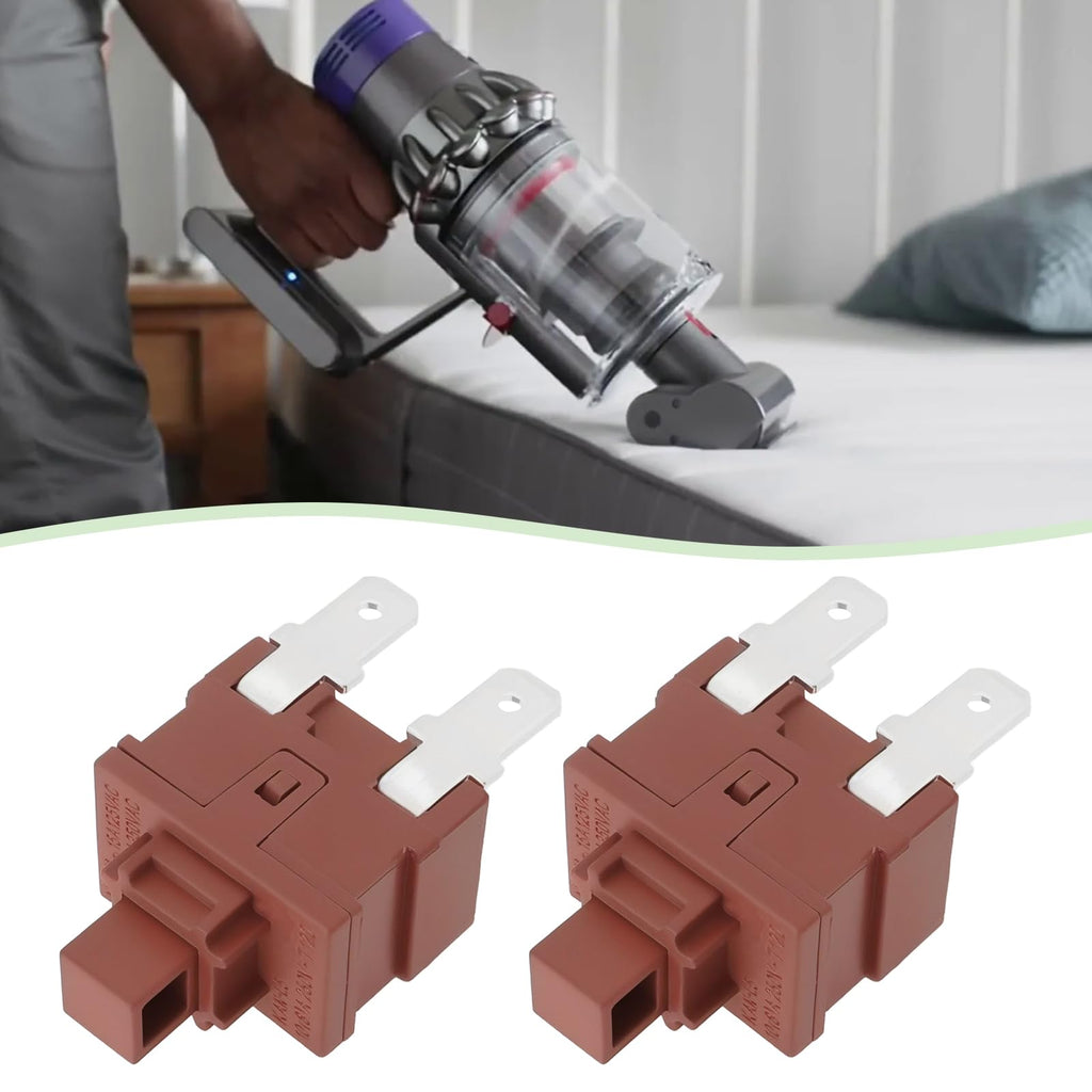 eMagTech 2Pcs 2Pin Switch Assembly Vacuum Cleaner Replacement Part Single Pole Push Button Switch Module Compatible with Dyson DC14 and DC07