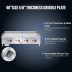 48"W Commercial Gas Griddle Countertop
