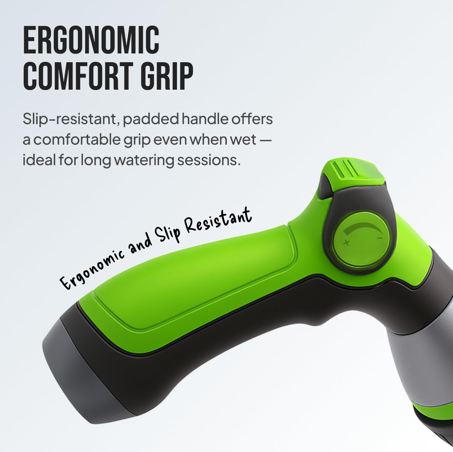 Garden Hose Nozzle – 8-Pattern Hose Sprayer with Thumb Control – Watering Tool for Garden, Car Wash, Lawn Care & Pet