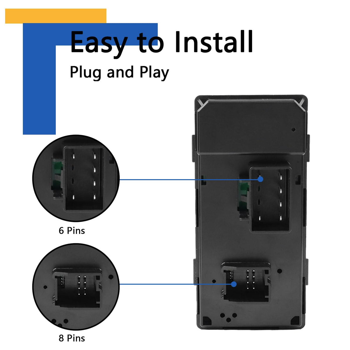 Driver Side Power Master Window Switch for 07-13 Chevy Silverado