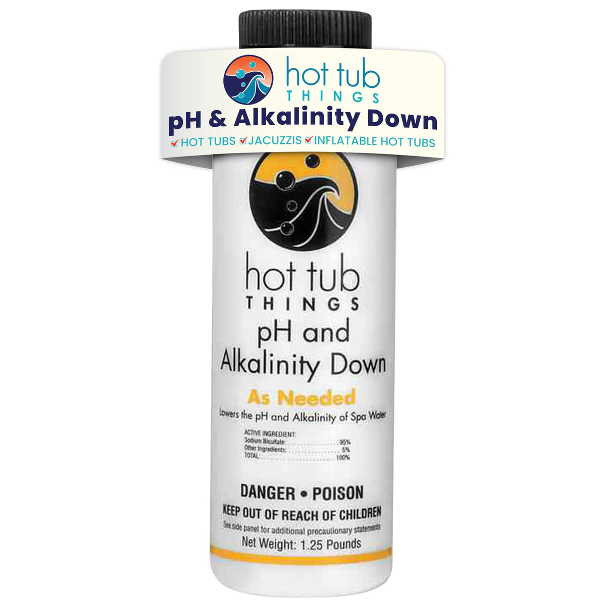 pH Down Alkalinity Decreaser Spa Water Balancer 1.25 lb