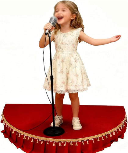 Portable Stage Platform, steel, Semi Circle Stage Riser with Skirting, Platform Step, for Performances at School