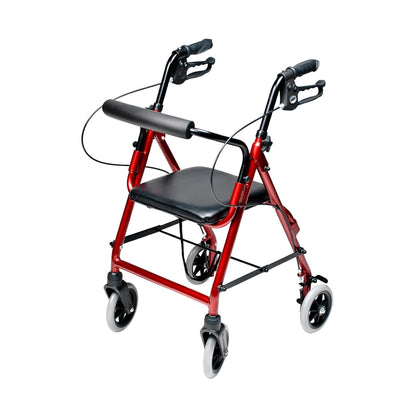 Lumex Walkabout Junior Rollator - Narrow Rolling Walker with Seat for Seniors & Small Spaces