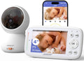 1080P 2.4GHz WiFi Baby Monitor with Camera and Audio，4" IPS Display | Pan-Tilt-Zoom Camera,360° View, HD Night