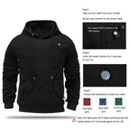 Men's Heated Hoodies Pullover USB Electric Hooded Sweatshirt Winter Warm