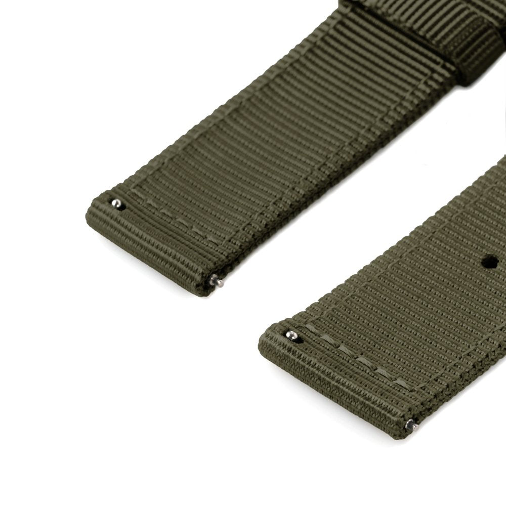 Premium Nylon Quick Release Watch Bands (Olive, 22mm)