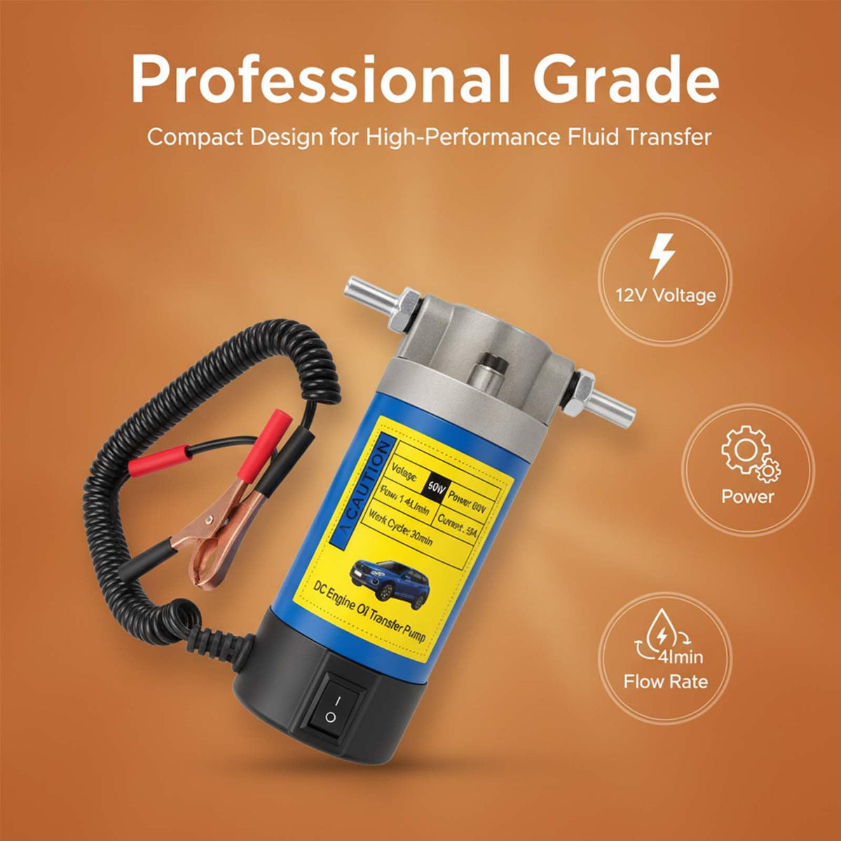 Sakerplus Portable Electric Engine Oil Transfer Pump, Oil Extractor Pump