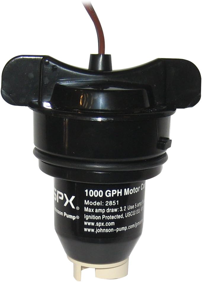 Johnson Pumps of America 28512 Marine Pump Cartridge for 1000 GPH Motor, Black