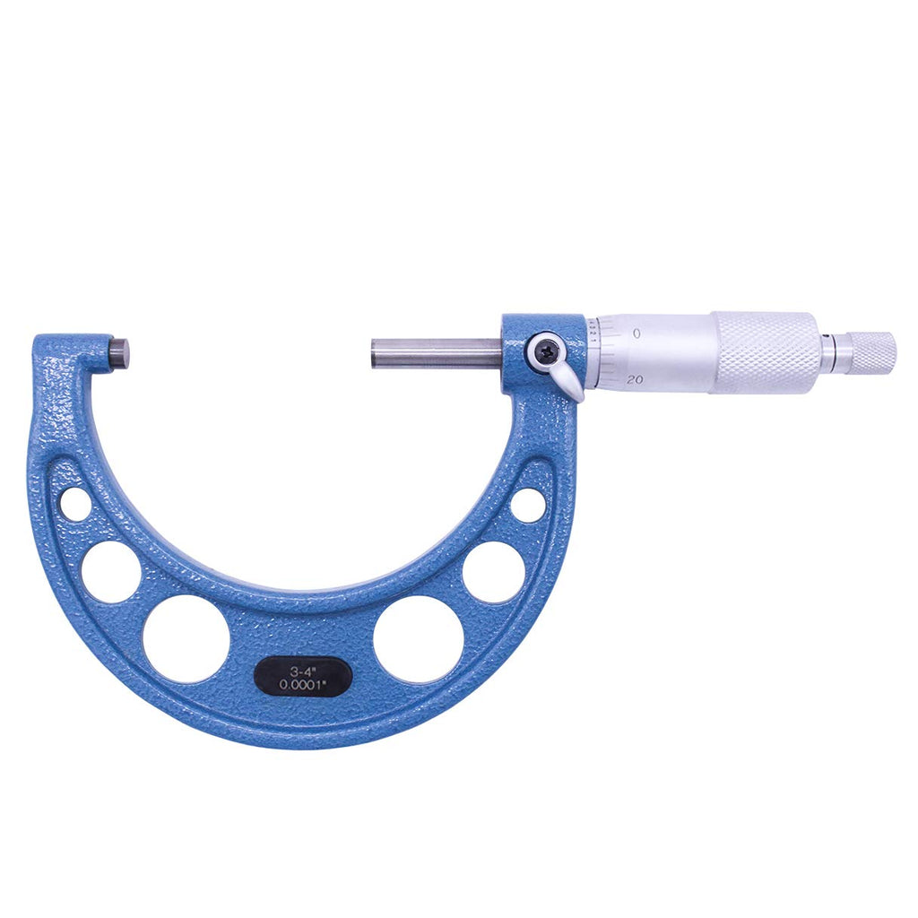 4Pcs Outside Micrometer Set 0-1", 1-2", 2-3", 3-4",0.0001" Graduation, Precision Tools for Machinists