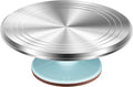12" Blue Aluminum Alloy Cake Turntable, Cake Stand for Decorating