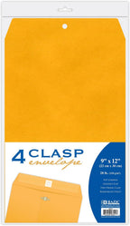 9 x 12 in Manila Clasp Envelopes, 4 Ct