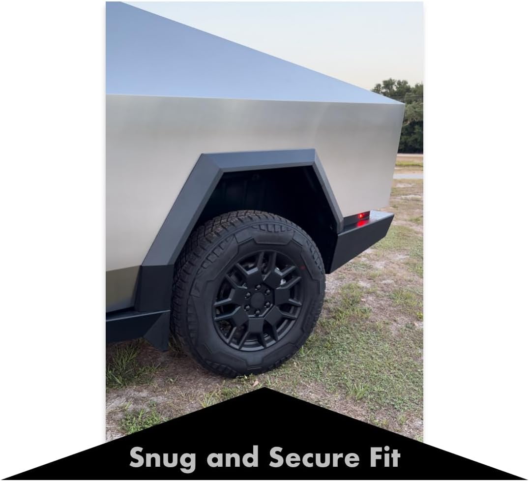Premium Core Wheel Center Caps (4pcs) & Lug Nut Covers (24pcs) for Tesla Cybertruck | Compatible with All-Season Core