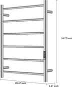 Heated Towel Racks for Bathroom, Wall Mounted Electric Towel Warmer Racks with Timer & Temperature Control, 8 Bar