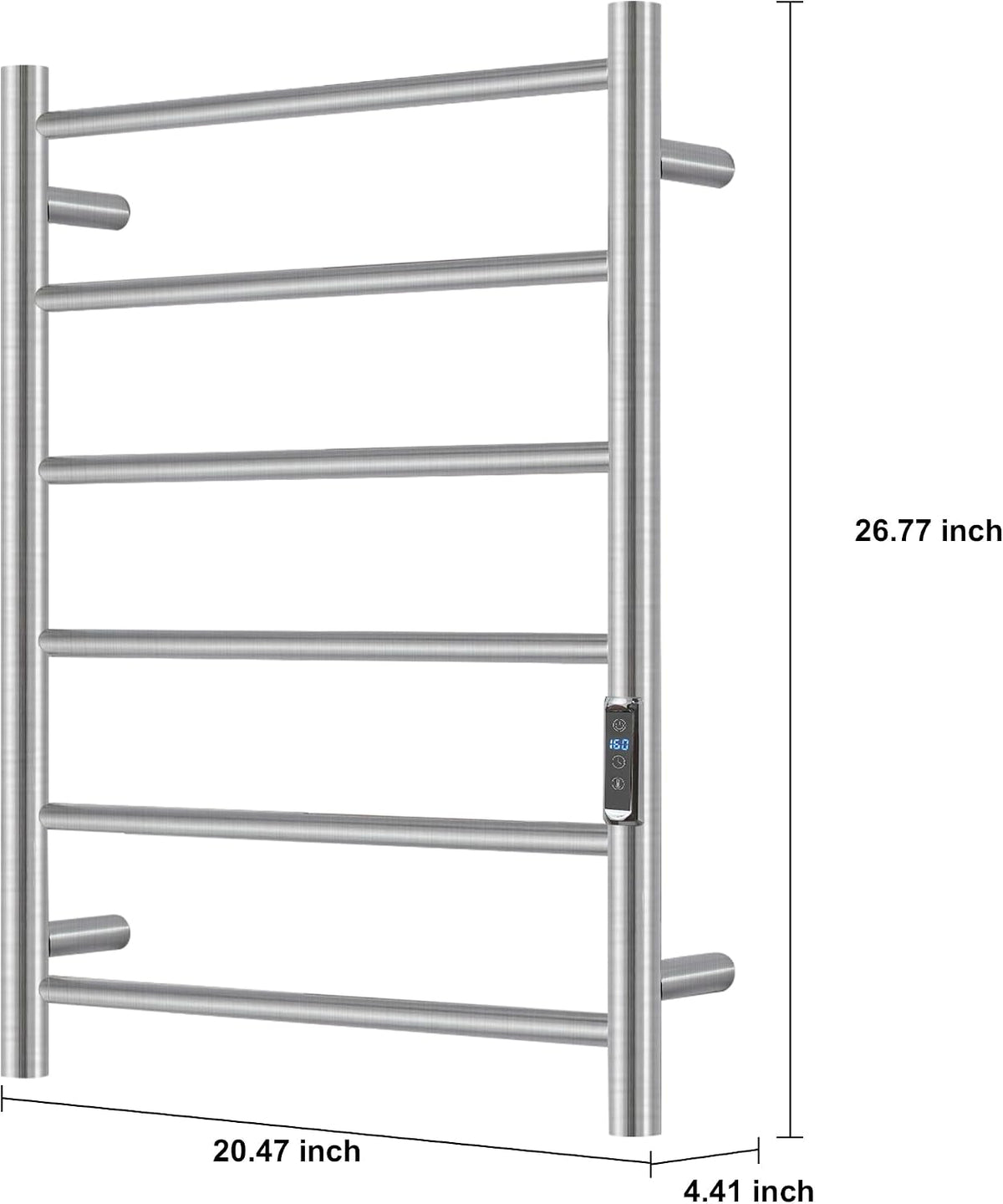 Heated Towel Racks for Bathroom, Wall Mounted Electric Towel Warmer Racks with Timer & Temperature Control, 8 Bar