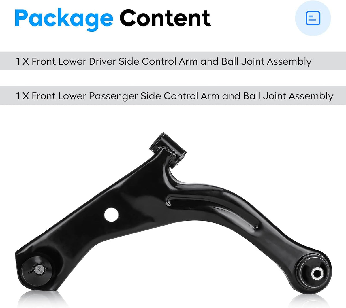 Front Lower Control Arm for Ford Escape 04-12, Mazda Tribute 05-11, Mercury Mariner 05-11, with Ball Joint Assembly, Driver & Passenger Side, Suspension kit K80400 K80399